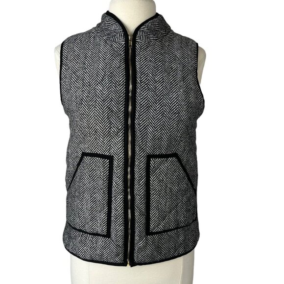Merokeety Womens Front Zip Vest Black White Size Medium - Picture 1 of 8